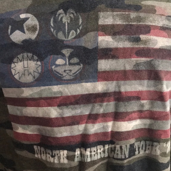 Kiss band Cammo Sweatshirt Choker Neck - Picture 4 of 5